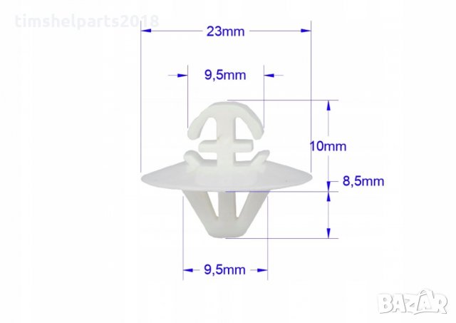 10 броя Щипки копка, клипс, за странични лайсни MERCEDES Sprinter-Volkswagen CRAFTER, снимка 2 - Аксесоари и консумативи - 32311296