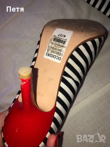 Dune Дамски обувки и чанта на райе, снимка 3 - Дамски обувки на ток - 28740432