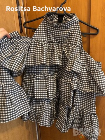 Риза на каре с голи рамена, S размер, снимка 2 - Ризи - 28618234