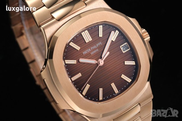 Мъжки часовник Patek Philippe Nautilus 5711 Brown с автоматичен швейцарски механизъм, снимка 5 - Луксозни - 43515815