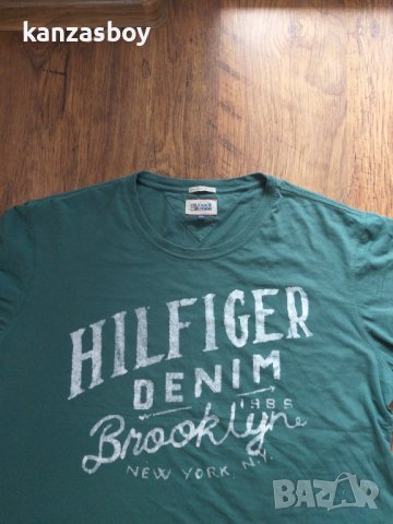 tommy hilfiger - страхотна мъжка тениска 100% оригинал отлично състояние , снимка 5 - Тениски - 36661203
