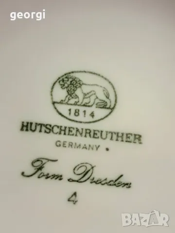 немски порцеланов чайник с поднос, захарница и латиера Hutschenreuther "Dresden" 

7/2, снимка 14 - Сервизи - 49778480