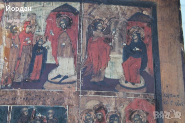 Руска празнична икона, снимка 4 - Антикварни и старинни предмети - 50772400