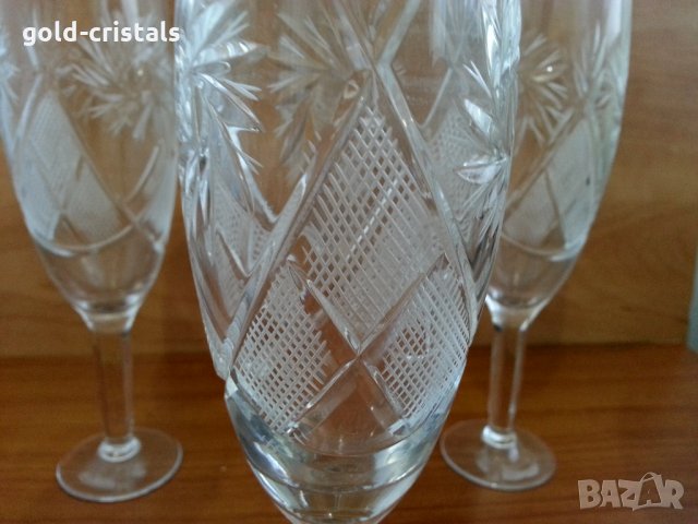 кристални чаши руски кристал, снимка 5 - Антикварни и старинни предмети - 25450012