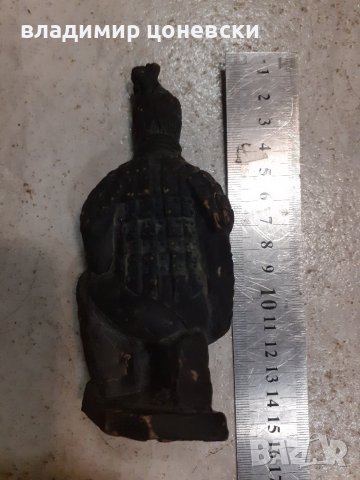 Стара китайска керамична статуетка-войник, снимка 5 - Колекции - 40167912