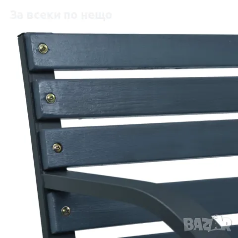 Градинска пейка, 120 cм, сива, дърво Код P415, снимка 4 - Градински мебели, декорация  - 50059885