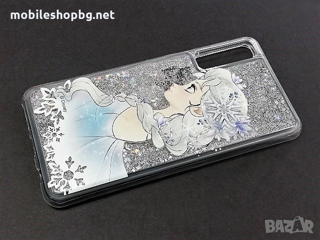 калъф за Samsung Galaxy A7(2018) с блестящи частици брокат течност принцеса Елза, снимка 5 - Калъфи, кейсове - 27394975