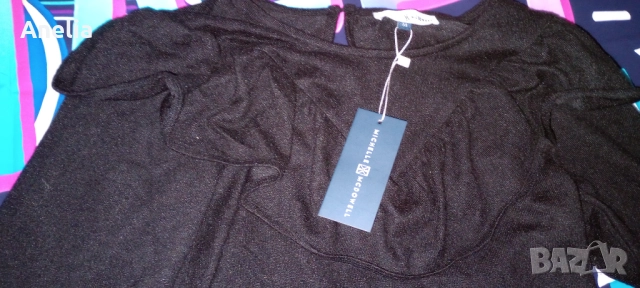 Нова Дамска Зимна Блуза / Пуловер   в черно С М 