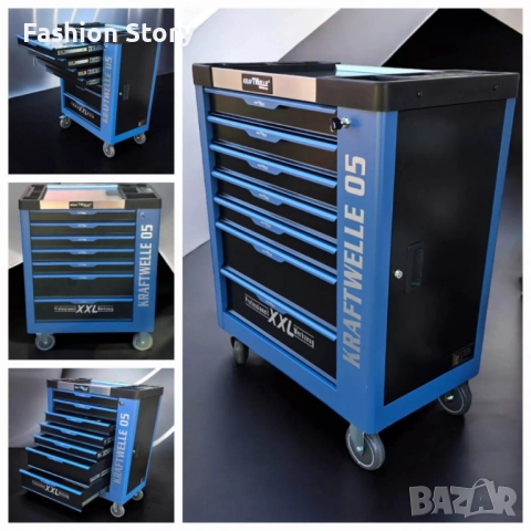 Професионална количка с инструменти Kraftwelle 05 - 7 чекмеджета и над 250 инструмента, снимка 8 - Сервизни услуги - 51933934