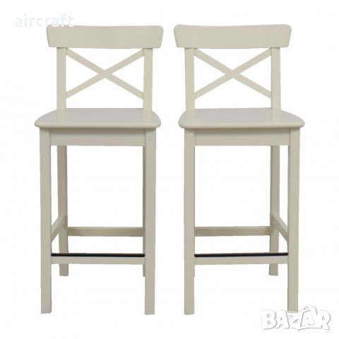 Бар столове от Икеа Ikea Модел INGOLF Бял, снимка 4