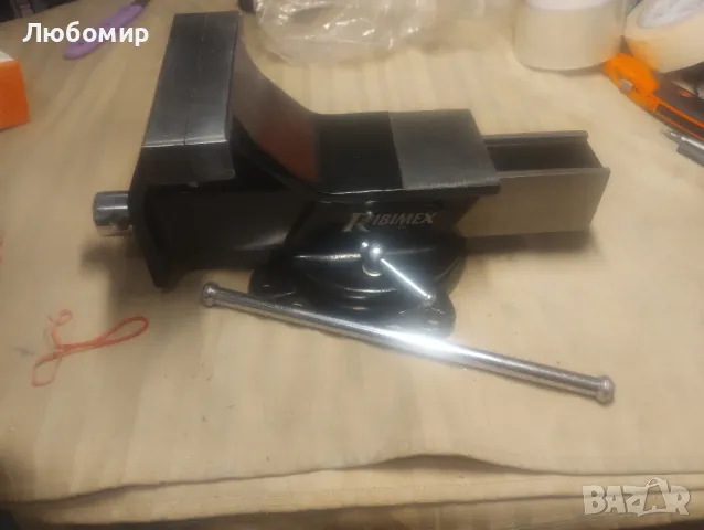 Професионално 125 Mm Въртящо Се Менгеме От Стомана С Наковалня Ribimex

