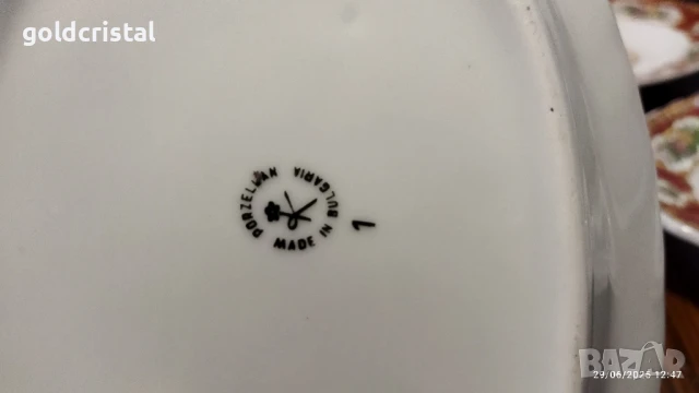 стар български порцелан чинии елипси , снимка 6 - Антикварни и старинни предмети - 22535439