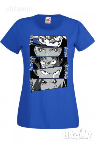 Дамска тениска Anime Heroes Naruto Goku Luffy Sakura,Анимация,игра,Празник,Повод., снимка 4 - Тениски - 38047426