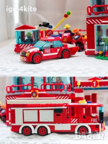  Голям конструктор 969 ч. Пожарна | За феновете на City Fire Station или Police , снимка 3 - Образователни игри - 44085556