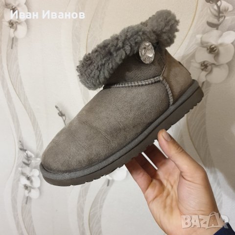 оригинални боти  UGG Mini Bailey Button Bling 1003889  номер 37, снимка 18 - Дамски боти - 38674515