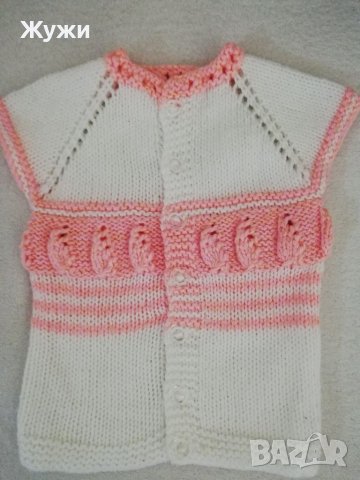 НОВИ ръчно плетени бебешки жилетки и елечета, снимка 1 - Жилетки и елечета за бебе - 34823488