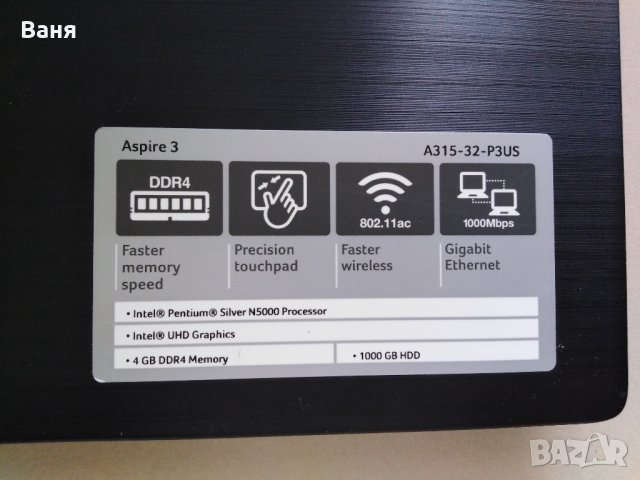 Acer Aspire A315-32, снимка 6 - Лаптопи за дома - 43794472