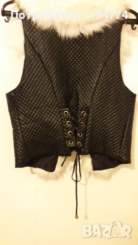 Елек кожа и пух, снимка 5 - Елеци - 38572202