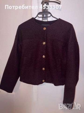 Дамско яке зара бордо 