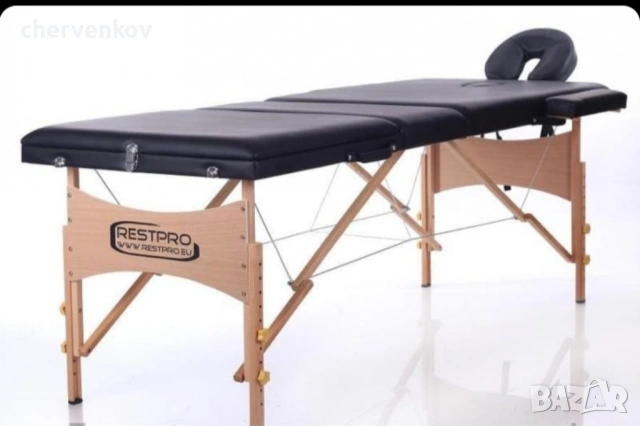 Двусекторна алуминиева козметична масажна кушетка черен бял крем цвят, снимка 6 - Кушетки - 53166088