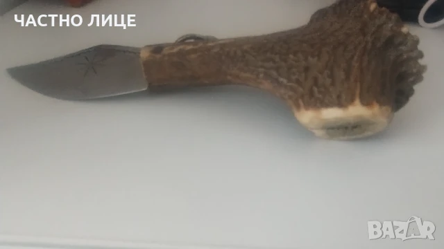 Нож от еленски рог, снимка 2 - Ножове - 50577854