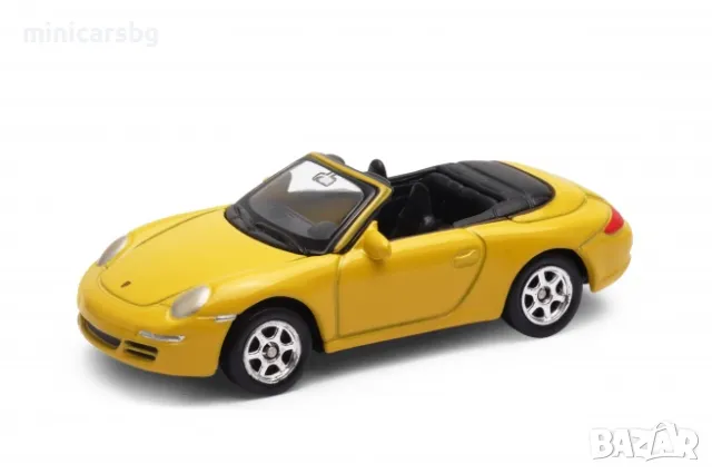 1:64 Метални колички: PORSCHE 911 CARRERA S CABRIOLET - Welly, снимка 1