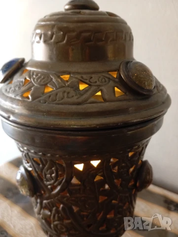 Стара настолна лампа, снимка 5 - Настолни лампи - 50933290