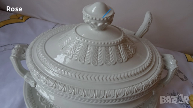 Супник бяла глазирана керамика, ръчно изработен , внос от  Италия.  , снимка 12 - Аксесоари за кухня - 52693813