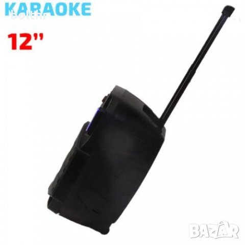 Караоке Тонколона Paudio PA-121, 12 инча, Безжичен Микрофон, акумулаторна батерия, Bluetooth, FM, US, снимка 4 - Караоке - 27351738