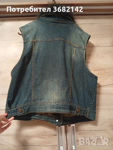 продавам Дънков елек с естествена яка , снимка 5 - Елеци - 51468264