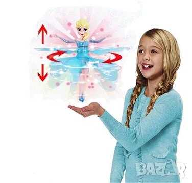 Лeтящa фeя кукла в син цвят, снимка 3 - Кукли - 33213460