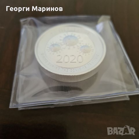 Сребърна монета, Silver round, COVID-19, 2020 година, 2 унции, проба 999, снимка 7 - Нумизматика и бонистика - 34991829