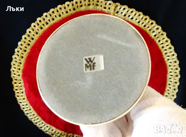 WMF посребрен свещник с етикет,240 гр. , снимка 5 - Антикварни и старинни предмети - 43846126