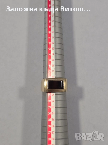 Златен мъжки пръстен 14к 7.28гр.  , снимка 5 - Обеци - 51692135