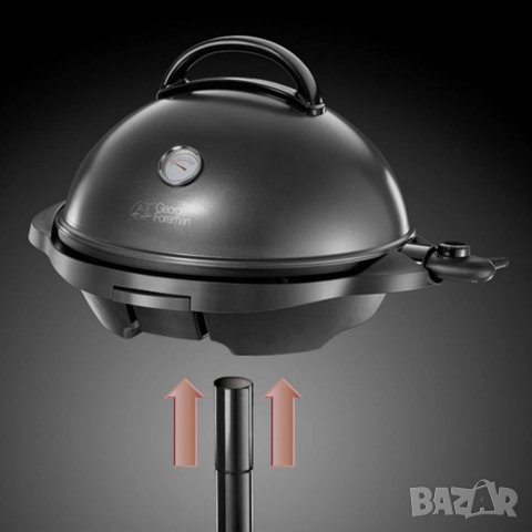 Барбекю George Foreman 22460-56, 2400 W, Подвижна стойка, Регулируема температура, Черен, снимка 3 - Скари - 39696017