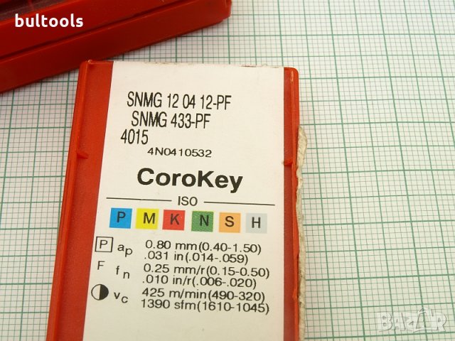 10бр. твърдосплавни пластини SNMG 120412 PF SANDVIK, снимка 4 - Други инструменти - 35606855