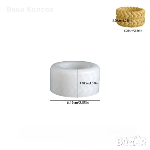 Силиконови молдове кашпа „Плетка“, снимка 5 - Форми - 53099824