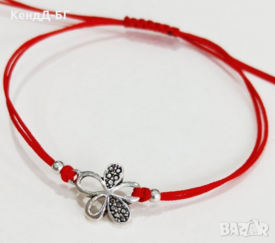 Гривнички от сребро 925 и чарвен конец против уроки, снимка 15 - Други - 28323277