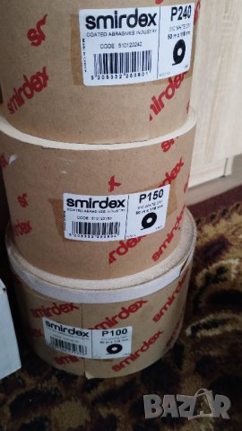 Шкурка бяла SMIRDEX 100,150, 240,320 × 50 метра руло -50лв., снимка 3 - Други инструменти - 43005016