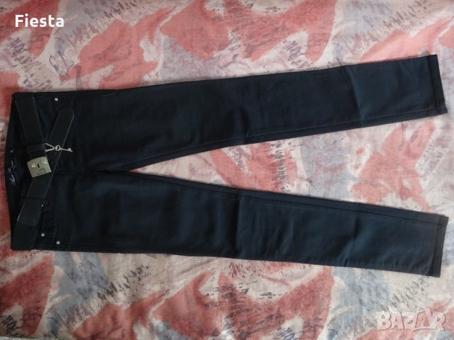 Черен панталон с колан AMN JN, снимка 2 - Панталони - 29044246