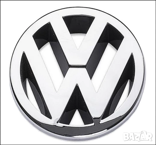 Емблема за решетка VW 125 мм – Polo, Touran, EOS, MK5 сива, снимка 2 - Аксесоари и консумативи - 51191739