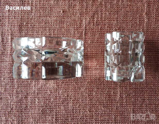 Продавам масивен ретро кристален пепелник комплект с цигаретник., снимка 5 - Антикварни и старинни предмети - 39292546