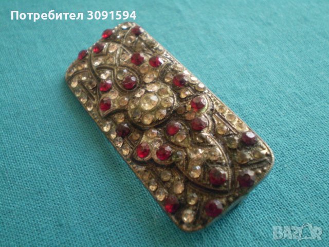  рядка Колекционерска антикварна   брошка, снимка 2 - Антикварни и старинни предмети - 37538022