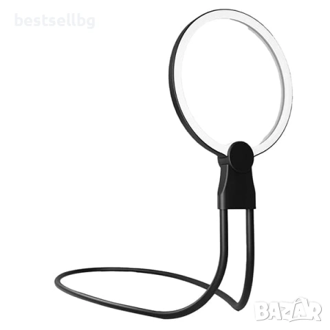 Голяма увеличителна лупа за врат за четене шиене бродиране гоблени настолна с LED осветление USB, снимка 11 - Други инструменти - 53090684