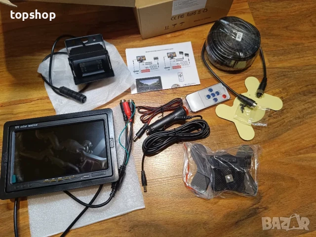 НОВ комплект задна камера с монитор Hikity, водоустойчива 18 IR LED нощно виждане, 7" монитор..., снимка 10 - Аксесоари и консумативи - 50542358
