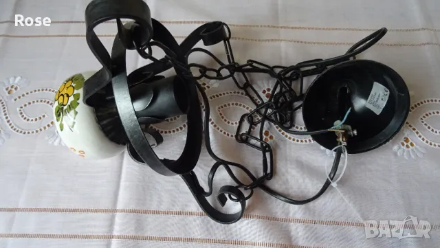 Полилеи, декорация в стил Рустик, метал и порцеланова част., снимка 18 - Полилеи - 48311461