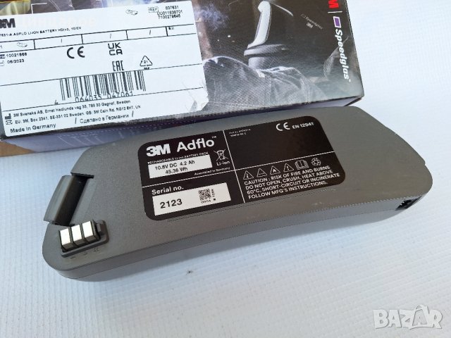 3M Speedglas ADFLO високо капацитивна литиево йонна батерия 12часа , снимка 3 - Други машини и части - 43882655