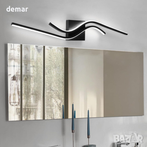 EIDISUNY LED стенна лампа, вътрешна модерна креативна, 80 см 26 W (студена бяла светлина), снимка 7 - Лед осветление - 44864564