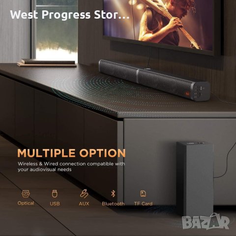 ЗИМНА РАЗПРОДАЖБА! POWBUZZ BOMAKER Tech Sound Bar 2.1 канала за TV, снимка 5 - Аудиосистеми - 43225644