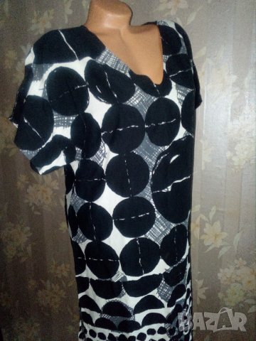 Didi S/M-Нова права рокля в черно и бяло, снимка 5 - Рокли - 32360867